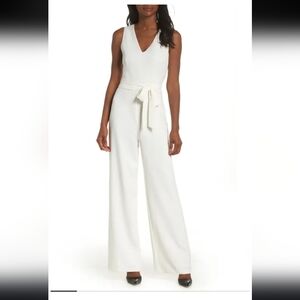 Calvin Klein Sleeveless Wide Leg Jumpsuit with Belt Size 6 NWT